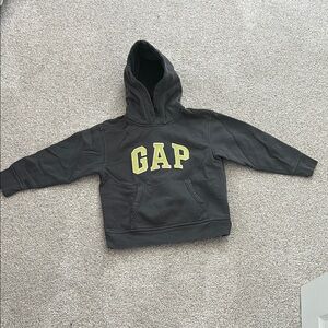 GAP Kids Charcoal Hoodie with Yellow Logo